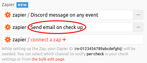 screenshot of updown UI showing where the same name is displayed