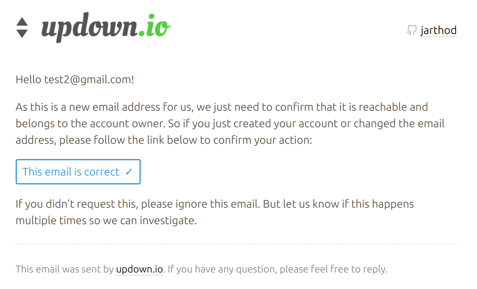 new email screenshot